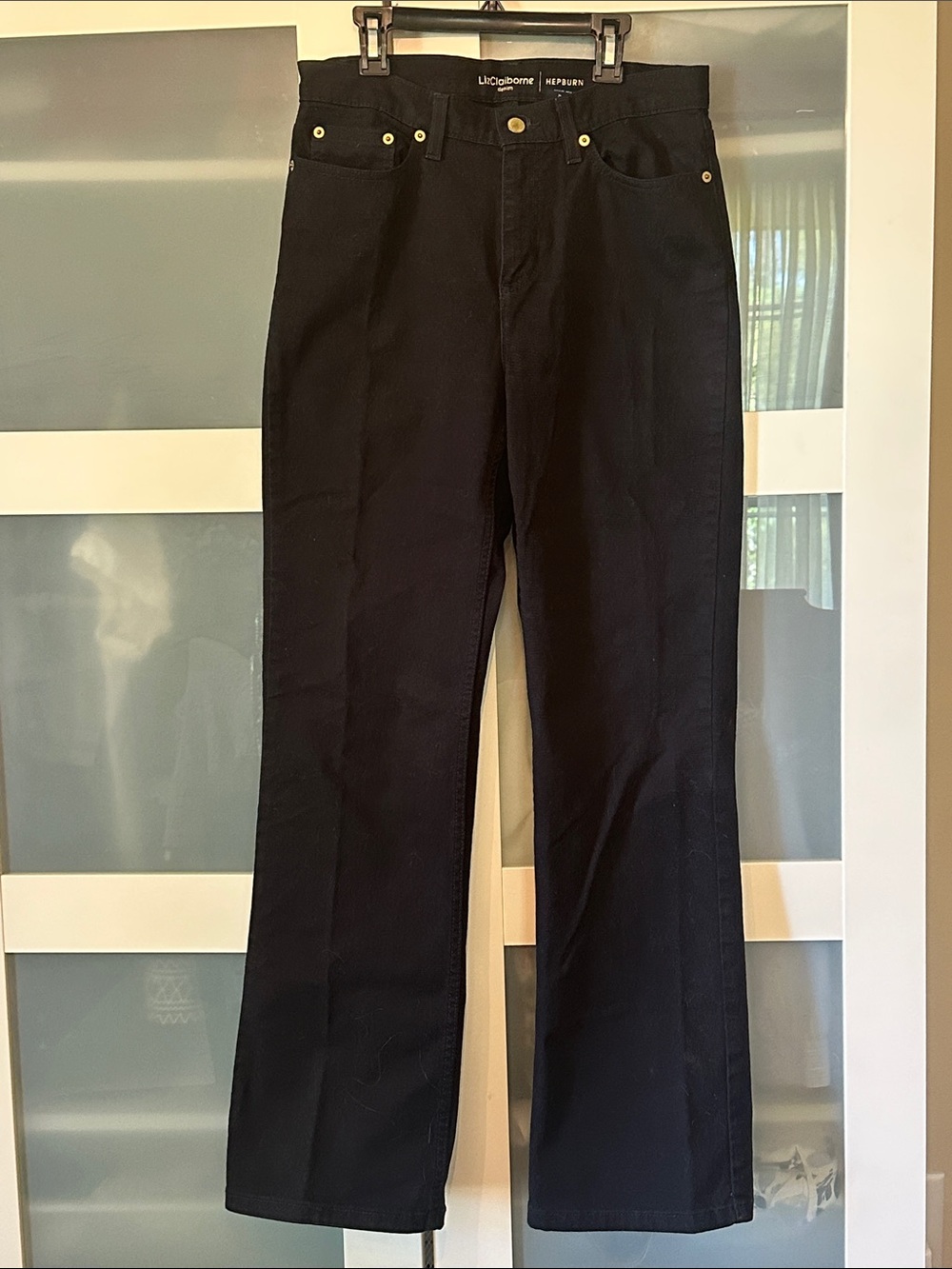 Liz Claiborne Black Straight-Leg Jeans